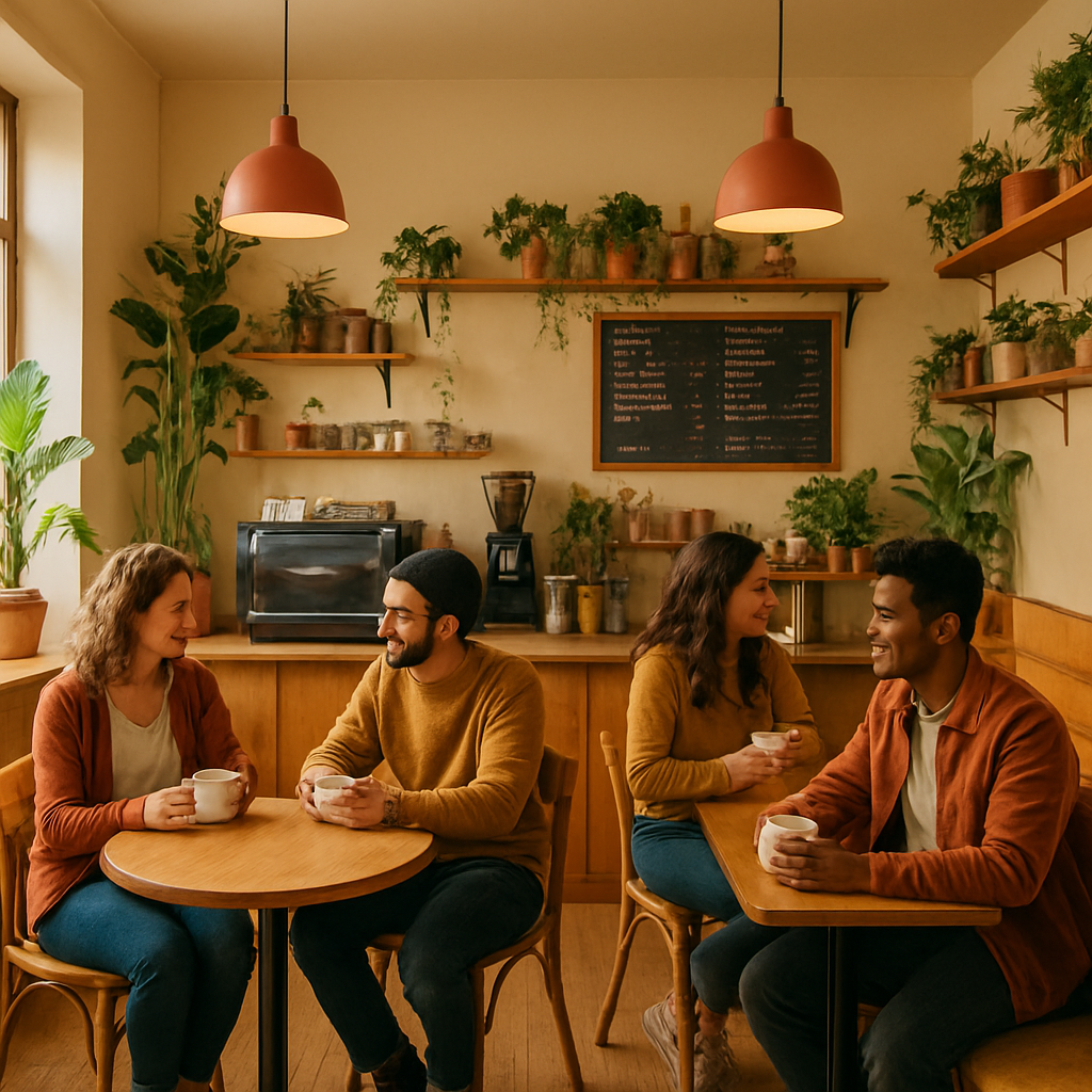 Cozy coffee shop interior